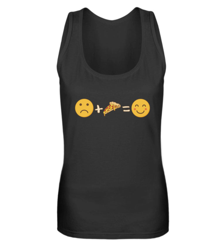Funny Pizza Emotions | Frauen Tanktop in Black in Größe S