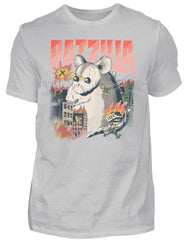 Zeigt ratzilla lustiges farbratten monster herren shirt in Farbe Black