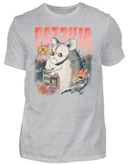 Zeigt ratzilla lustiges farbratten monster herren shirt in Farbe Black