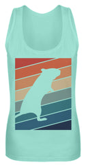 Zeigt gerbil owner gift retro vintage frauen tanktop in Farbe Black