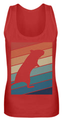 Zeigt gerbil owner gift retro vintage frauen tanktop in Farbe Pinky
