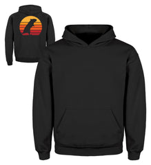 Zeigt gerbil vintage sun retro kinder hoodie in Farbe Jet Schwarz
