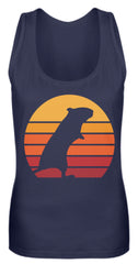 Zeigt gerbil vintage sun retro frauen tanktop in Farbe White
