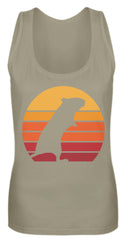 Zeigt gerbil vintage sun retro frauen tanktop in Farbe White