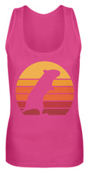 Zeigt gerbil vintage sun retro frauen tanktop in Farbe Black
