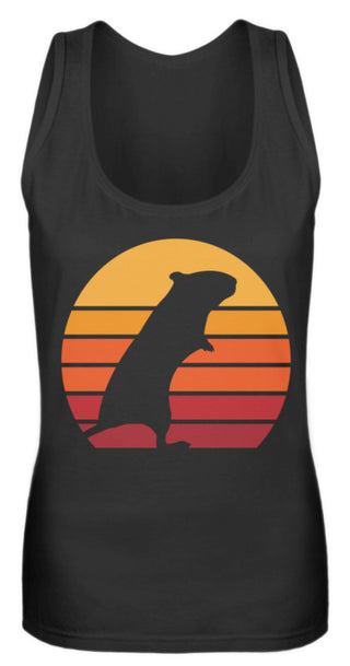 Rennmaus | Vintage Sonne | Retro | Frauen Tank Top in Black in Größe S