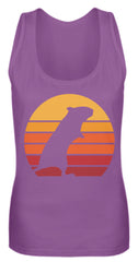 Zeigt gerbil vintage sun retro frauen tanktop in Farbe Black
