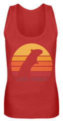 Zeigt gerbil vintage sun retro frauen tanktop in Farbe White