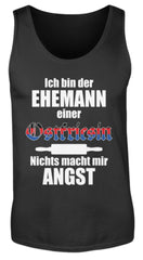 Lustiger Spruch Ehemann einer Ostfriesin | Herren Tanktop in Black in Größe S