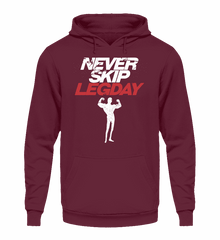 Zeigt chicken legs never skip legday unisex kapuzenpullover hoodie in Farbe Jet Black
