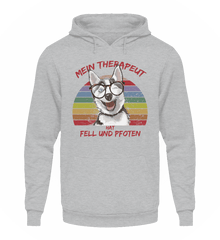 Zeigt vintage husky therapeut spruch unisex kapuzenpullover hoodie in Farbe Oxford Navy