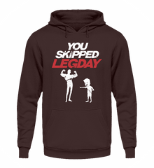 Zeigt chicken legs never skip legday unisex kapuzenpullover hoodie 1 in Farbe Jet Black