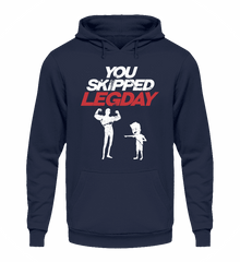 Zeigt chicken legs never skip legday unisex kapuzenpullover hoodie 1 in Farbe Jet Black