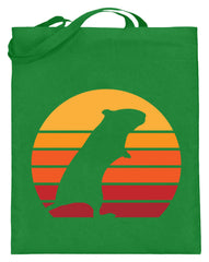 Zeigt gerbil vintage sun retro jutebeutel mit langen henkeln in Farbe Pink