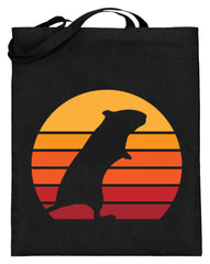 Rennmaus | Vintage Sun | Jutebeutel in Blau in Größe 38cm-42cm