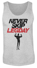 Zeigt chicken legs never skip legday herren tanktop 2 in Farbe White