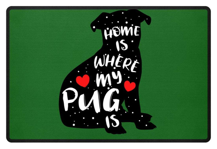 Zeigt pugs saying cute dog pet fussmatte in Farbe Pink