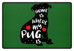 Zeigt pugs saying cute dog pet fussmatte in Farbe Pink