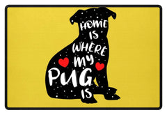 Zeigt pugs saying cute dog pet fussmatte in Farbe Rubinrot