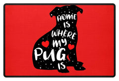 Zeigt pugs saying cute dog pet fussmatte in Farbe Weiß