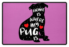 Zeigt pugs saying cute dog pet fussmatte in Farbe Gelb