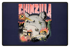 CHINZILLA | Lustiges Geschenk für Chinchillahalter | Fußmatte in Schwarz in Größe 60x40cm