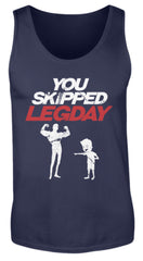 Zeigt chicken legs never skip legday herren tanktop in Farbe Black