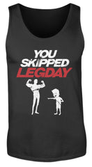 Chicken Legs | Never Skip Legday | Herren Tank Top in Black in Größe S