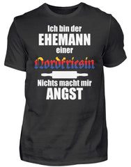 Lustiger Spruch Ehemann einer Nordfriesin | Herren Shirt in Black in Größe S