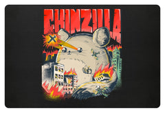 CHINZILLA | Geschenk für Chinchillabesitzer | Fußmatte in Schwarz in Größe 60x40cm