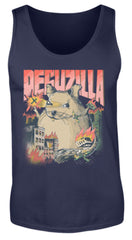 Zeigt deguzilla lustiges degu monster herren tanktop in Farbe Charcoal (Solid)