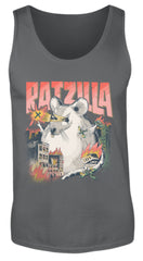 RATZILLA | Lustiges RATTEN-Monster | Herren Tank Top in Charcoal (Solid) in Größe S