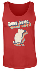 Degu Love | Vintage & Retro | Geschenk für Besitzer von Degus | Herren Tank Top in Red in Größe S