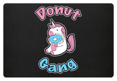 Donut Gang | Süßes Einhorn | Fußmatte in Schwarz in Größe 60x40cm