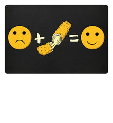 Funny Mozzarella Emotions | Fußmatte in Black in Größe 60x40cm