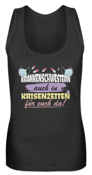 Krankenschwester Spruch Virus | Frauen Tank Top in Black in Größe S
