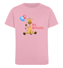 Zeigt giraffe kindergeburtstag mein geburtstag kinder organic t shirt in Farbe Golden Yellow