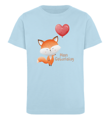 Zeigt fuchs kindergeburtstag mein geburtstag kinder organic t shirt in Farbe Red