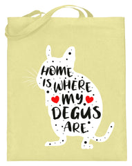 Zeigt funny adorable degu saying rodent jutebeutel mit langen henkeln in Farbe Zinkgelb