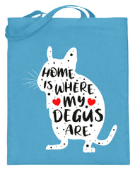 Zeigt funny adorable degu saying rodent jutebeutel mit langen henkeln in Farbe