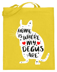 Zeigt funny adorable degu saying rodent jutebeutel mit langen henkeln in Farbe Mittelorange