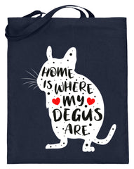 Zeigt funny adorable degu saying rodent jutebeutel mit langen henkeln in Farbe Helles Grün