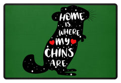 Zeigt chinchilla susse tasse fur halter und besitzer von chinchillas fussmatte in Farbe Pink