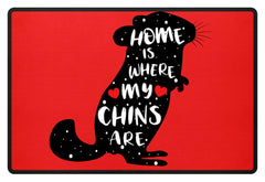 Zeigt chinchilla susse tasse fur halter und besitzer von chinchillas fussmatte in Farbe Weiß