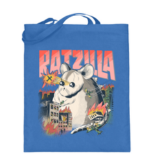 Zeigt ratzilla lustiges farbratten monster jutebeutel mit langen henkeln in Farbe