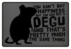 Lustiger Degu Spruch | Fußmatte in Kelly Green in Größe 60x40cm