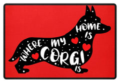 Zeigt corgi saying cute dog pet fussmatte in Farbe Weiß