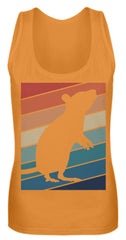 Zeigt ratten vintage motiv retro chic fur rattenhalter frauen tanktop in Farbe Pinky