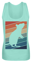 Zeigt ratten vintage motiv retro chic fur rattenhalter frauen tanktop in Farbe Black