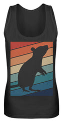 Ratten | Vintage Motiv | Retro Chic | Für Rattenhalter | Frauen Tank Top in Black in Größe S